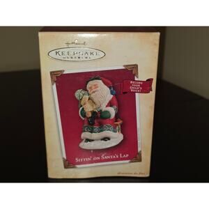 Hallmark Keepsake "Sittin'‎ on Santa's Lap" Ornament 2004 Christmas Tree NEW